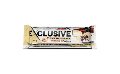 Amix Exclusive Protein Bar 25% (85 g, white choco & coconut)