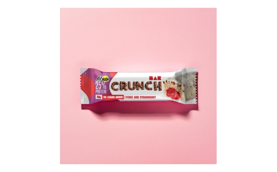 FitWin Crunch Bar (50 g, lychee and strawberry)