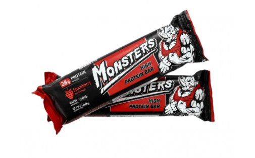 Strong Max Monsters Protein Bar (80 g, strawberry)