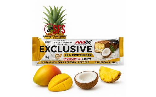 Amix Exclusive Protein Bar 25% (85 g, caribbean punch)