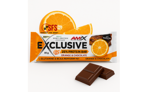 Amix Exclusive Protein Bar 25% (85 g, orange & chocolate)