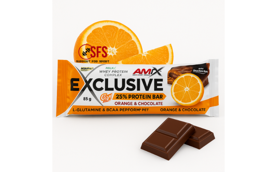 Amix Exclusive Protein Bar 25% (85 g, orange & chocolate)