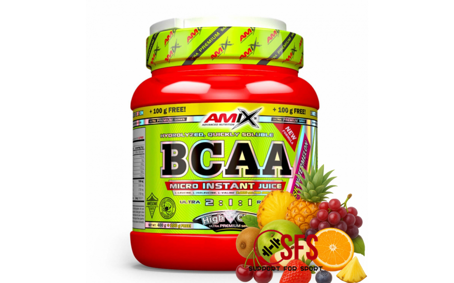AMIX BCAA Micro Instant Juice - 400 g+ 100 g(free) - Fruit Punch