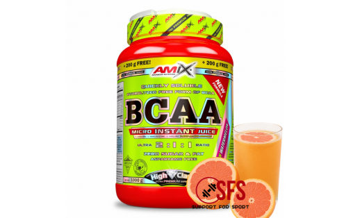 AMIX BCAA Micro Instant Juice - 800g + 200 g(free) - Grapefruit Lemonade