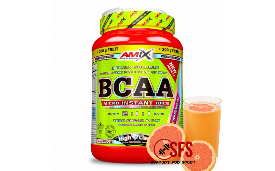 AMIX BCAA Micro Instant Juice - 800g + 200 g(free) - Grapefruit Lemonade