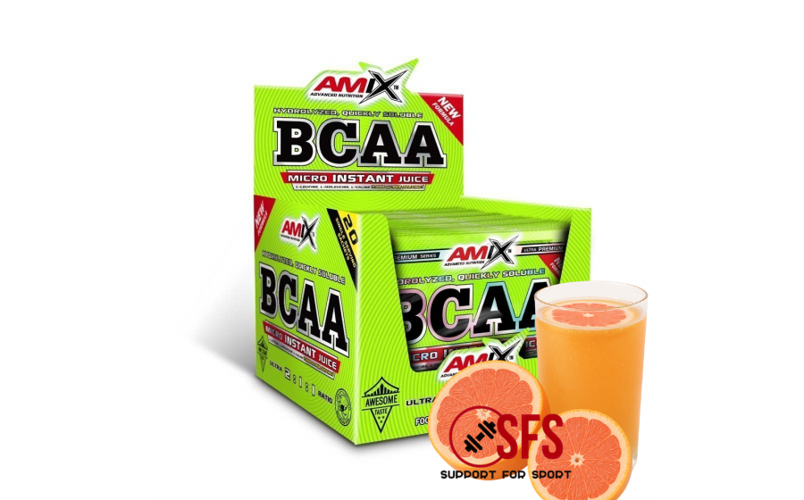 AMIX BCAA Micro Instant Juice - 20 x 10 g - Grapefruit Lemonade