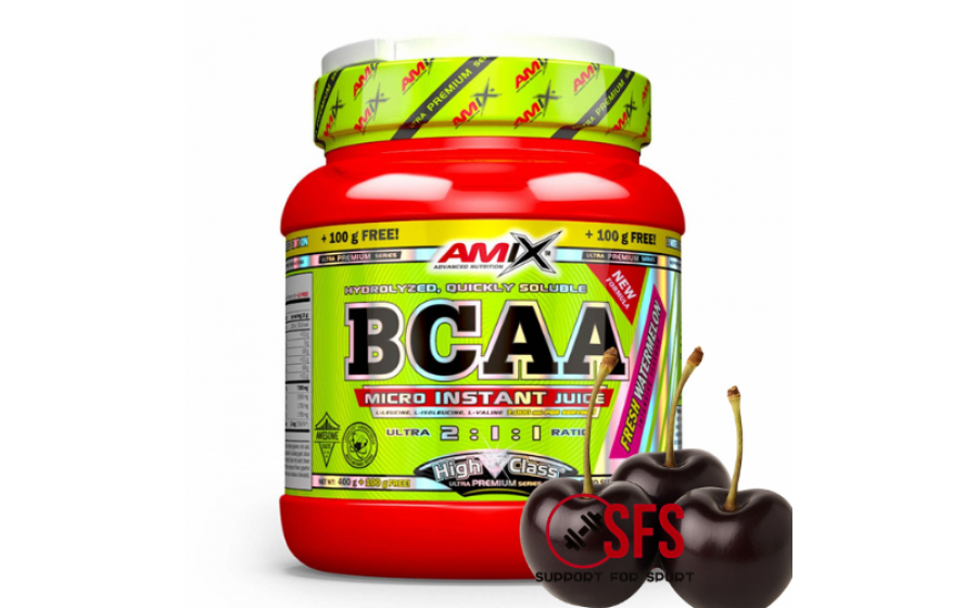 AMIX BCAA Micro Instant Juice - 400 g+ 100 g(free) - Black Cherry