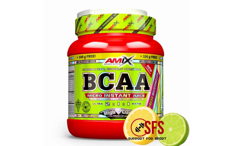 AMIX BCAA Micro Instant Juice - 400 g+ 100 g(free) - Lemon Lime
