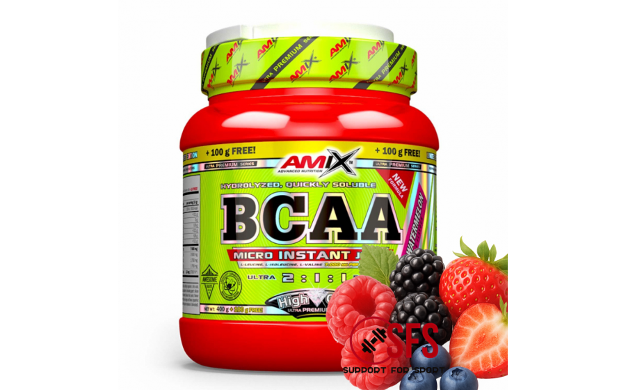 AMIX BCAA Micro Instant Juice - 400 g+ 100 g(free) - Forest Fruit