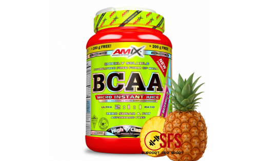 AMIX BCAA Micro Instant Juice - 800g + 200 g(free) - Pineapple