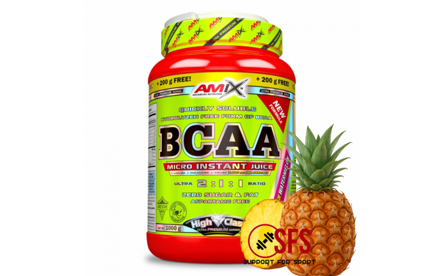 AMIX BCAA Micro Instant Juice - 800g + 200 g(free) - Pineapple