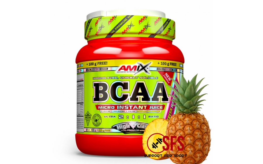 AMIX BCAA Micro Instant Juice - 400 g+ 100 g(free) - Pineapple