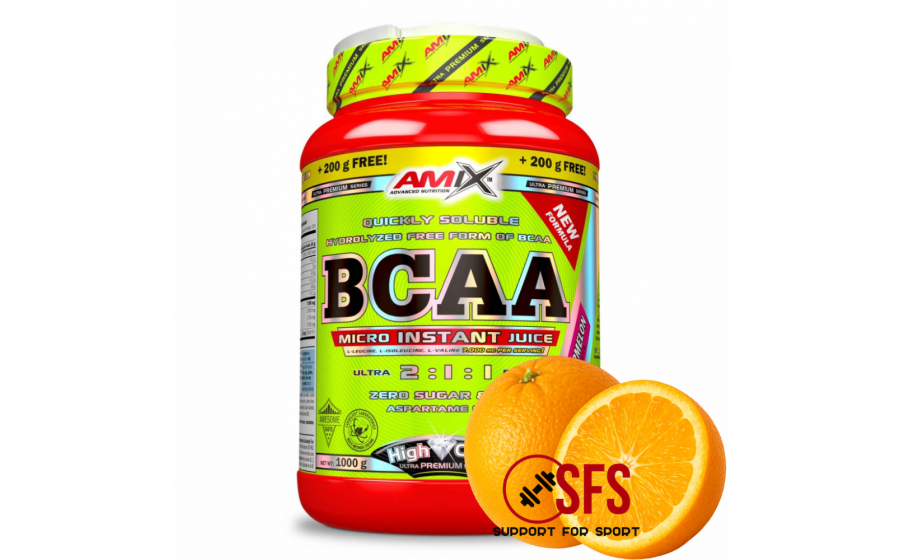 AMIX BCAA Micro Instant Juice - 800g + 200 g(free) - Orange