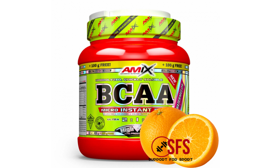 AMIX BCAA Micro Instant Juice - 400 g+ 100 g(free) - Orange
