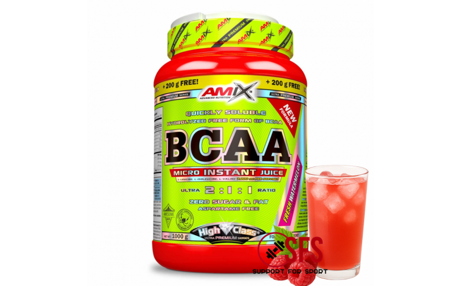 AMIX BCAA Micro Instant Juice - 800g + 200 g(free) - Raspberry Lemonade