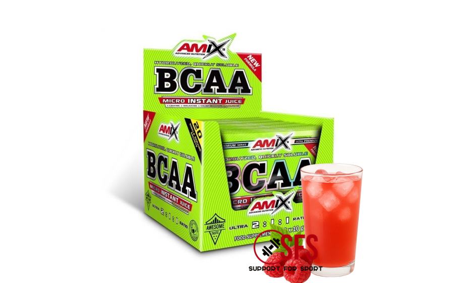 AMIX BCAA Micro Instant Juice - 20 x 10 g - Raspberry Lemonade
