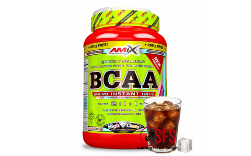 AMIX BCAA Micro Instant Juice - 800g + 200 g(free) -Cola