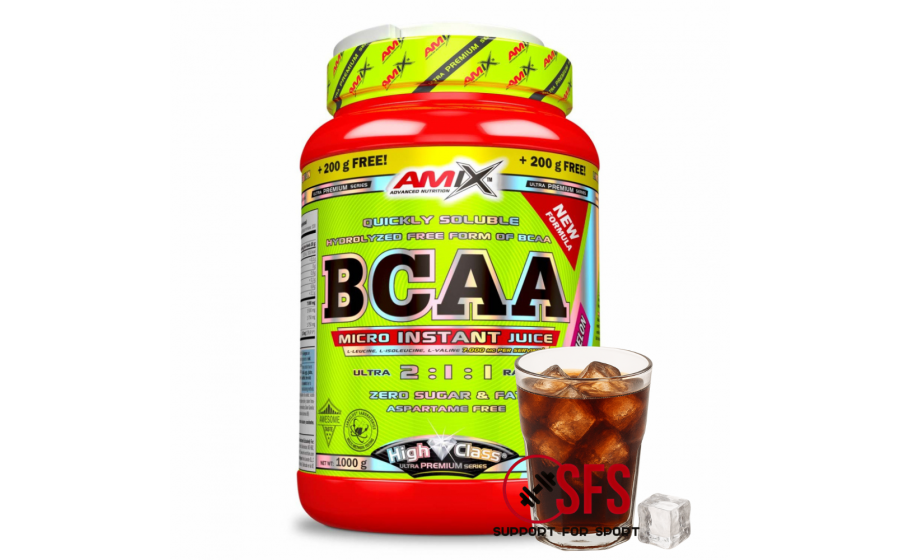 AMIX BCAA Micro Instant Juice - 800g + 200 g(free) -Cola