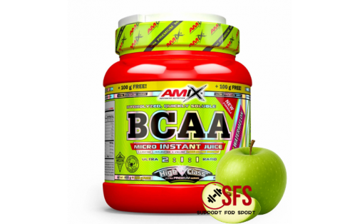 AMIX BCAA Micro Instant Juice - 400 g+ 100 g(free) - Green Apple