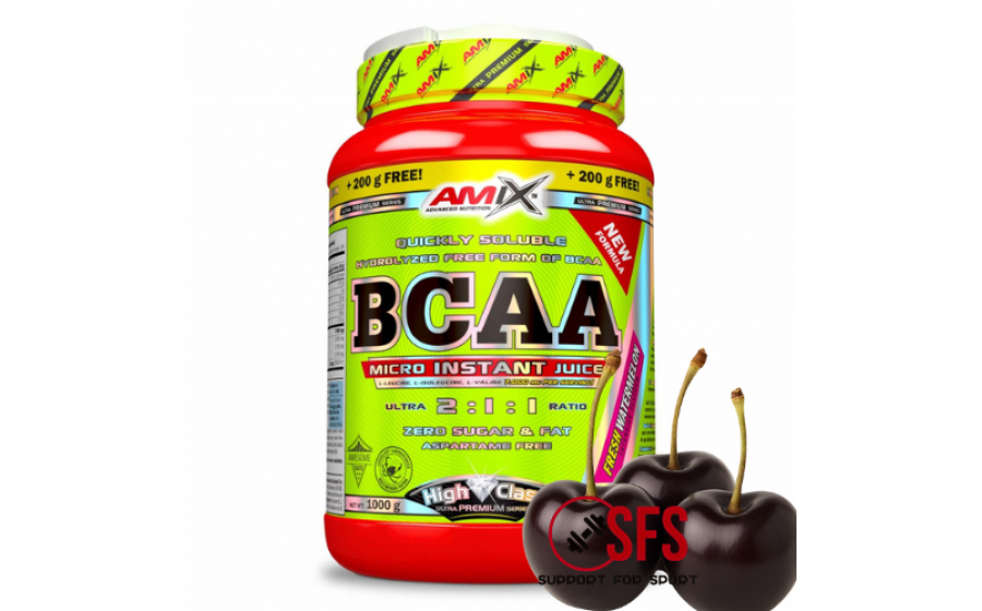 AMIX BCAA Micro Instant Juice - 800g + 200 g(free) -Black Cherry
