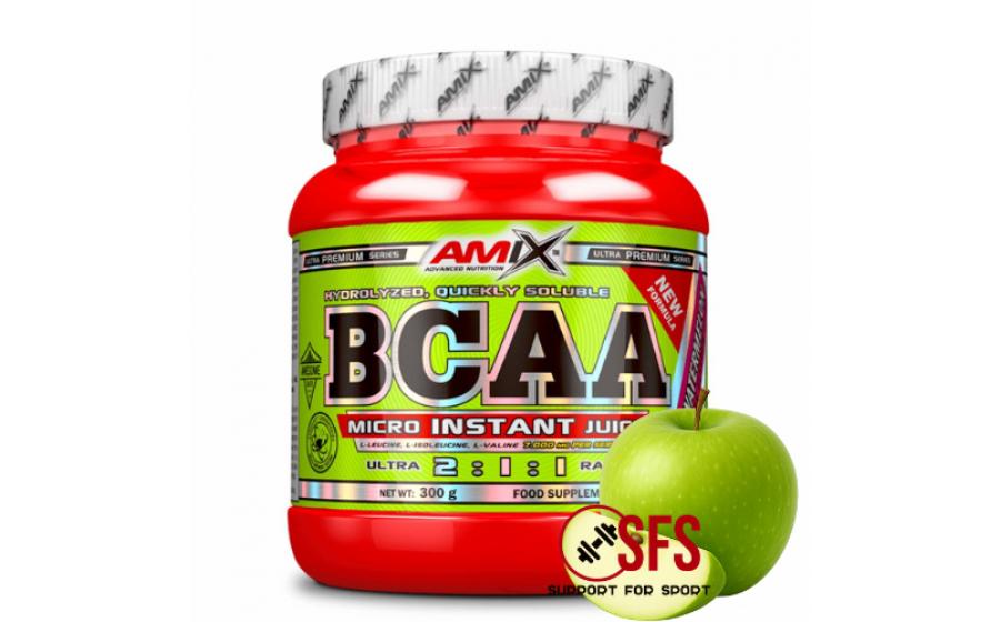 AMIX BCAA Micro Instant Juice - 300g -Green Apple