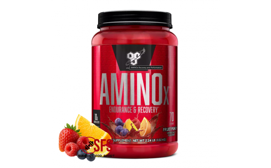 BSN Amino X 1.02 кг — BCAA без цукру, смак фруктовий пунш BSN Amino X фруктовий пунш 1.02 кг