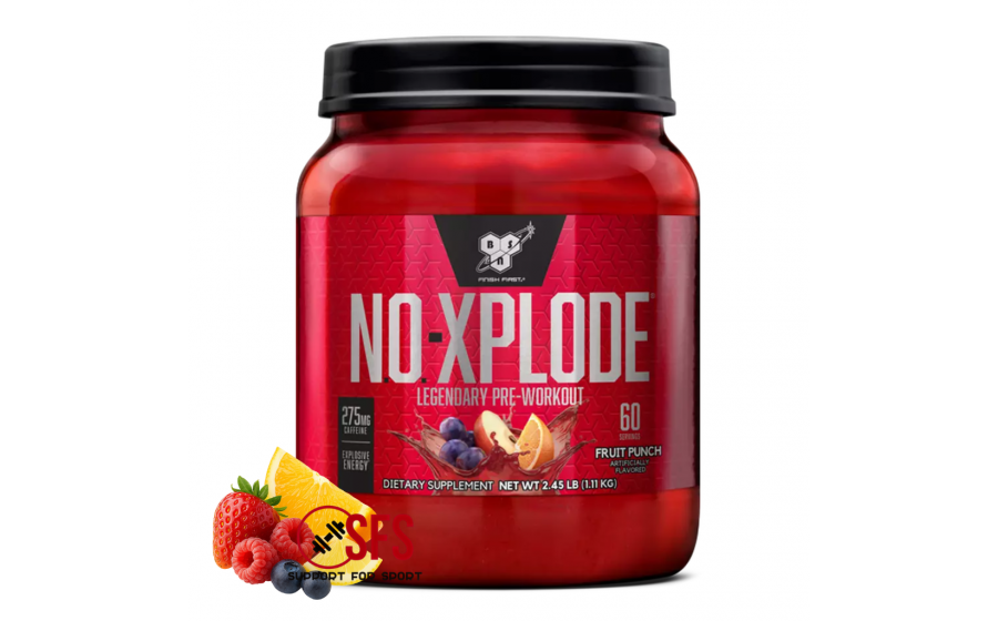 BSN N.O.-XPLODE 3.3 — 1,11 кг, 60 порцій, смак Фруктовий пунш