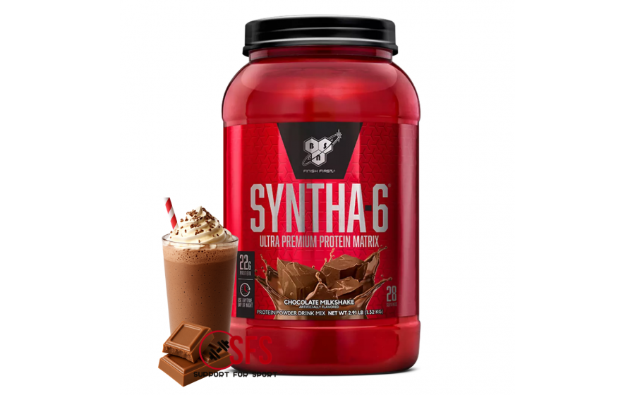 BSN Syntha-6 — 1,32 кг, шоколадний молочний коктейль — білковий BSN Syntha-6 1,32 кг Chocolate Milkshake протеїн