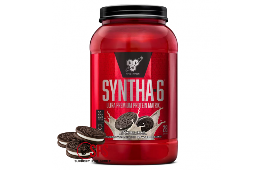 BSN Syntha-6 — 1,32 кг, білковий коктейль Cookies & Cream із BSN Syntha-6 1,32 кг Cookies & Cream