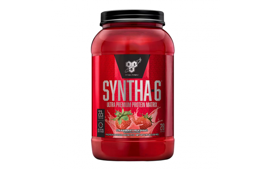 BSN Syntha‑6 1,32 кг — клубничный молочный шейк протеин, 22 г бе BSN Syntha‑6 Strawberry Milkshake 1,32 кг протеин
