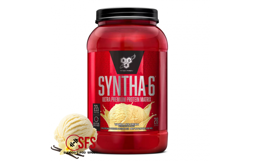 BSN Syntha-6 1,32 кг — ванільне морозиво, білковий комплекс BSN Syntha-6 1,32 кг Vanilla Ice Cream протеїн