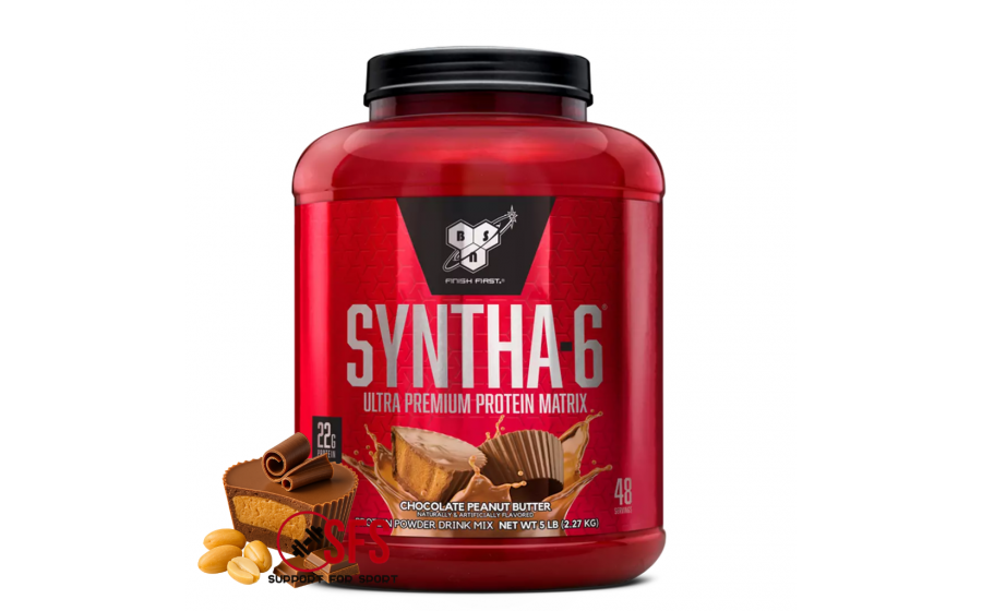 BSN Syntha-6 — 2,27 кг, шоколадно-арахісова паста — білковий ком BSN Syntha-6 2,27 кг Chocolate Peanut Butter