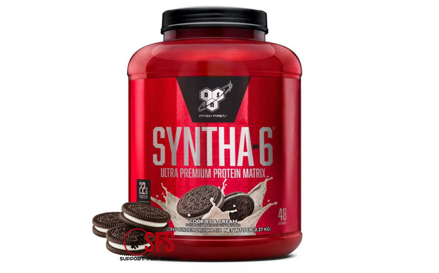 BSN Syntha-6 — 2,27 кг, білковий коктейль Cookies & Cream з BSN Syntha-6 2,27 кг Cookies & Cream