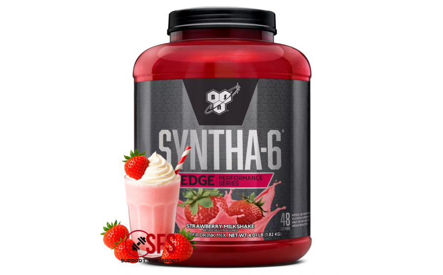 BSN Syntha-6 Edge — 1,82 кг, протеїн зі смаком полуничного милкш BSN Syntha-6 Edge полуничний милкшейк 1,82 кг