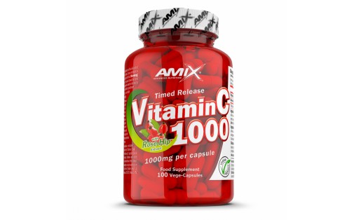 AMIX C-Vitamin + Rose Hips 1000 mg 1000 Vege-capsules