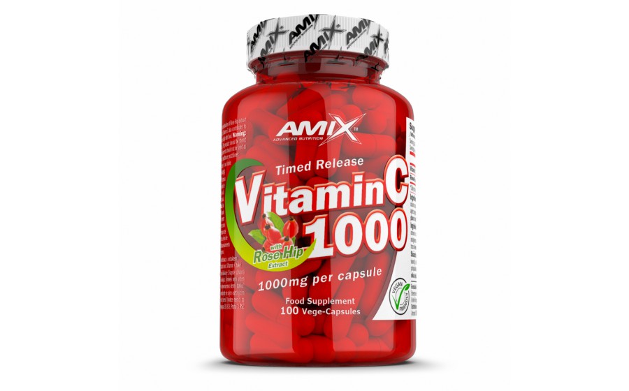 AMIX C-Vitamin + Rose Hips 1000 mg 1000 Vege-capsules AMIX C-Vitamin + Rose Hips 1000 mg 1000 Vege-capsules