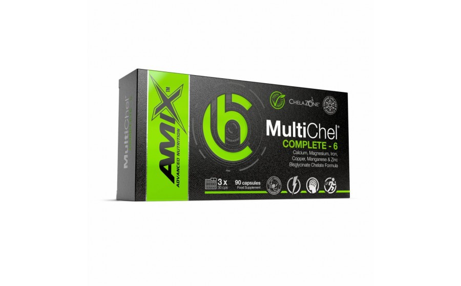 AMIX ChelaZone IronChel Iron/Ferrous/Bisglycinate Chelate 90 veg
