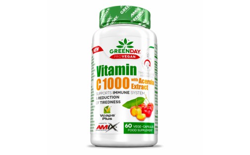 AMIX GreenDay ProVegan Vitamin C 1000mg with Acerola 60 Vege-cap