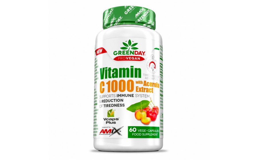 AMIX GreenDay ProVegan Vitamin C 1000mg with Acerola 60 Vege-cap