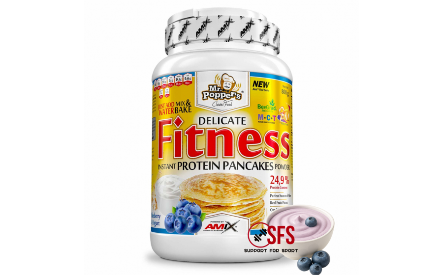 AMIX Mr.Popper´s - Fitness Protein Pancakes 800 g Blueberry yogh AMIX Mr.Popper´s - Fitness Protein Pancakes 800 g Blueberry yogh
