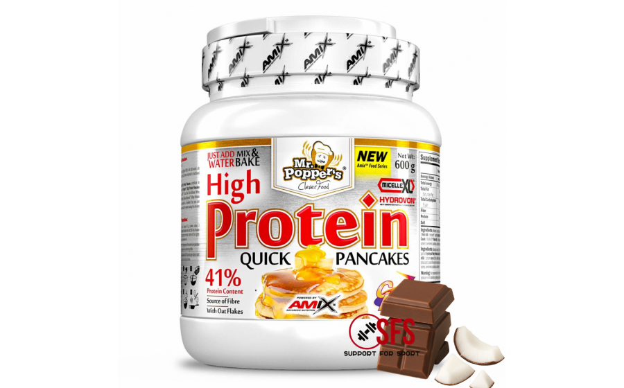AMIX Mr.Popper´s - High Protein Pancakes 600 g Chocolate-coconut AMIX Mr.Popper´s - High Protein Pancakes 600 g Chocolate-coconut