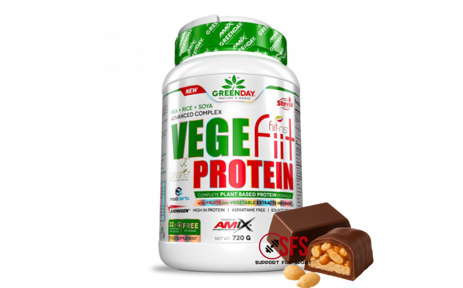 AMIX GreenDay Vege-Fiit Protein 720 g Peanut-Choco-Caramel AMIX GreenDay Vege-Fiit Protein 720 g Peanut-Choco-Caramel
