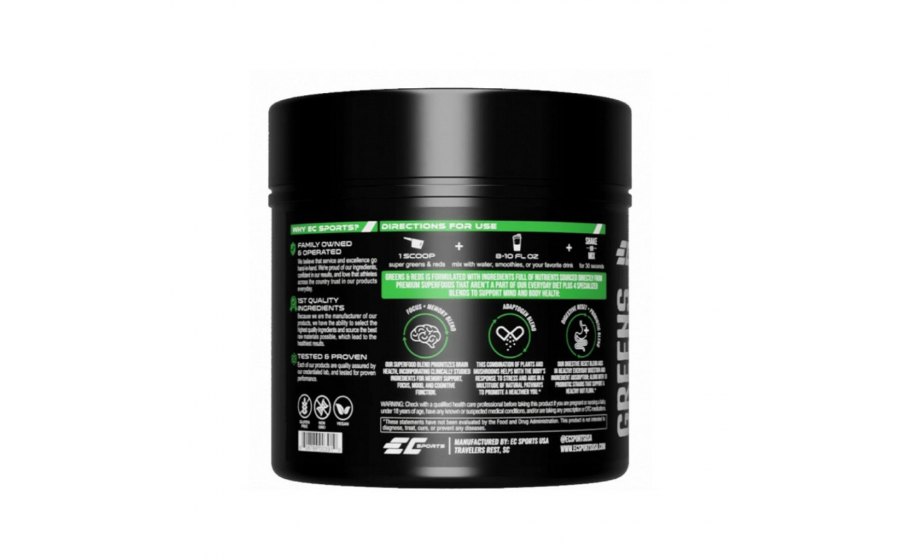 Earth’s Creation Greens & Reds – 446 г – персик-ягоди Greens & Reds Superfood персик-ягоди 446 г