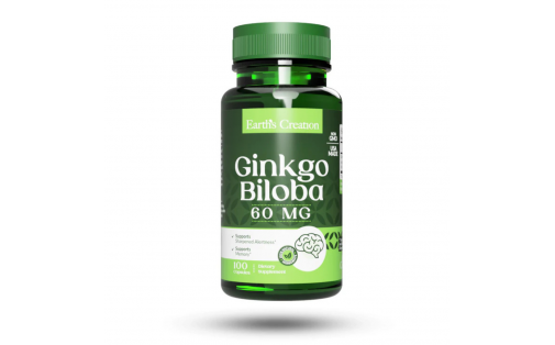 Earth’s Creation Ginkgo Biloba 60 mg — 100 капсул – пам’ять і кр