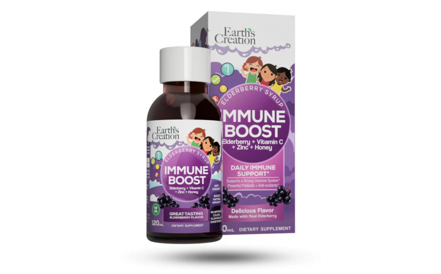 Earth’s Creation Immune Boost Elderberry Cough Syrup – 120 мл Earth’s Creation Elderberry Syrup 120 мл чорна бузина