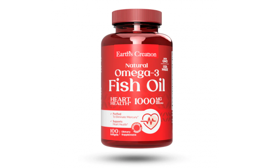 Omega‑3 1000 мг софтгель — EPA+DHA без холестерину, 100 шт. Earth’s Creation Omega‑3 1000 mg — 100 софтгелів
