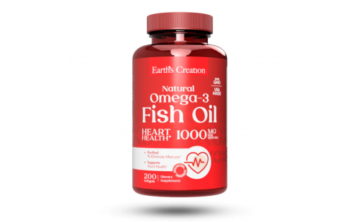 Earth’s Creation Omega‑3 1000 mg (Cholesterol Free), 200 капсул
