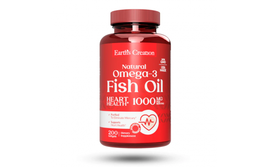 Earth’s Creation Omega‑3 1000 mg (Cholesterol Free), 200 капсул