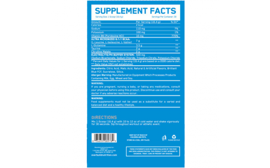 Cryo Cell BCAA Blue Raspberry — 486 г, амінокислоти без цукру