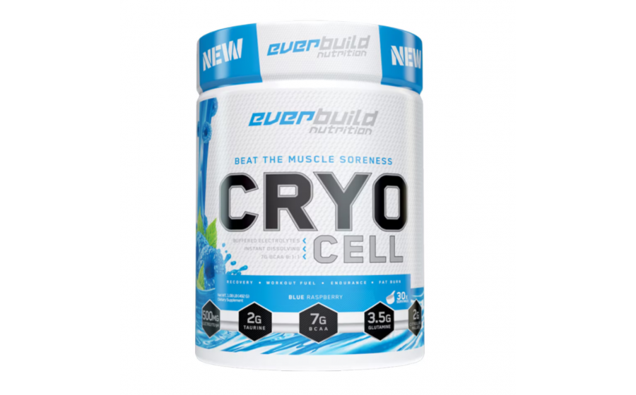 Cryo Cell BCAA Blue Raspberry — 486 г, амінокислоти без цукру